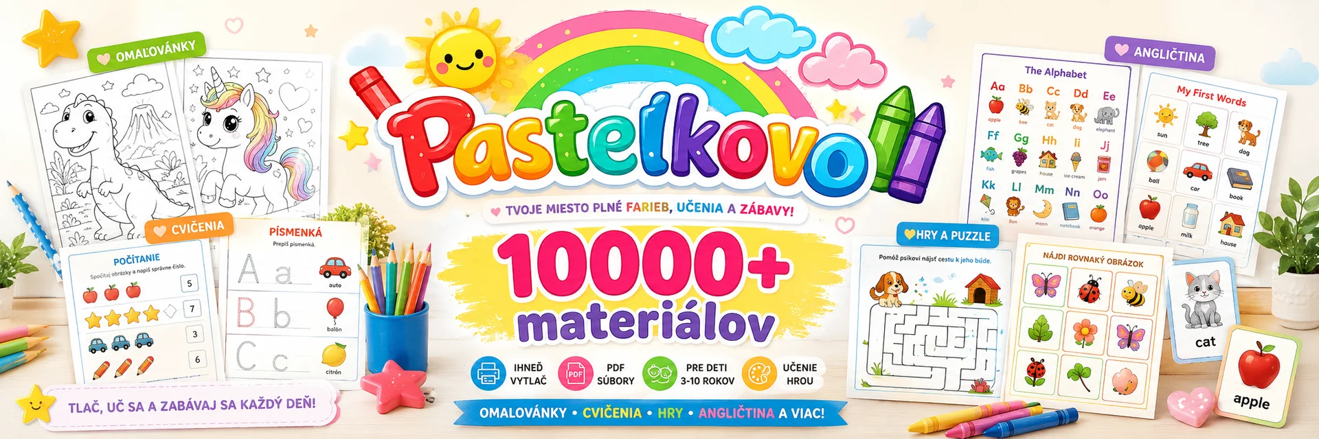 Pastelkovo – online knižnica aktivít pre deti